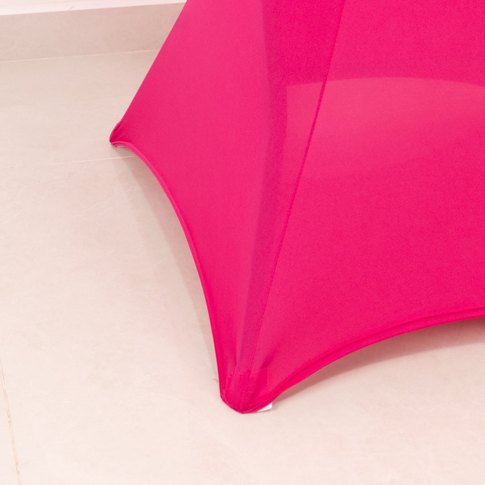 Spandex 36" Round Cocktail Table Cover Fuchsia - Easy to Maintain Stretch Fitted Highboy Tablecloth