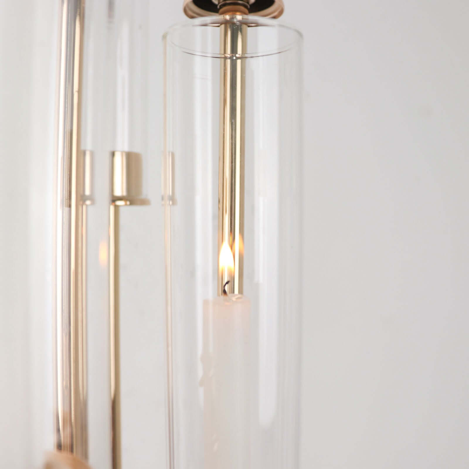 2-Pack Clear Glass Candelabra Shades Open End Hurricane Design - Sophisticated Table Centerpiece 10"