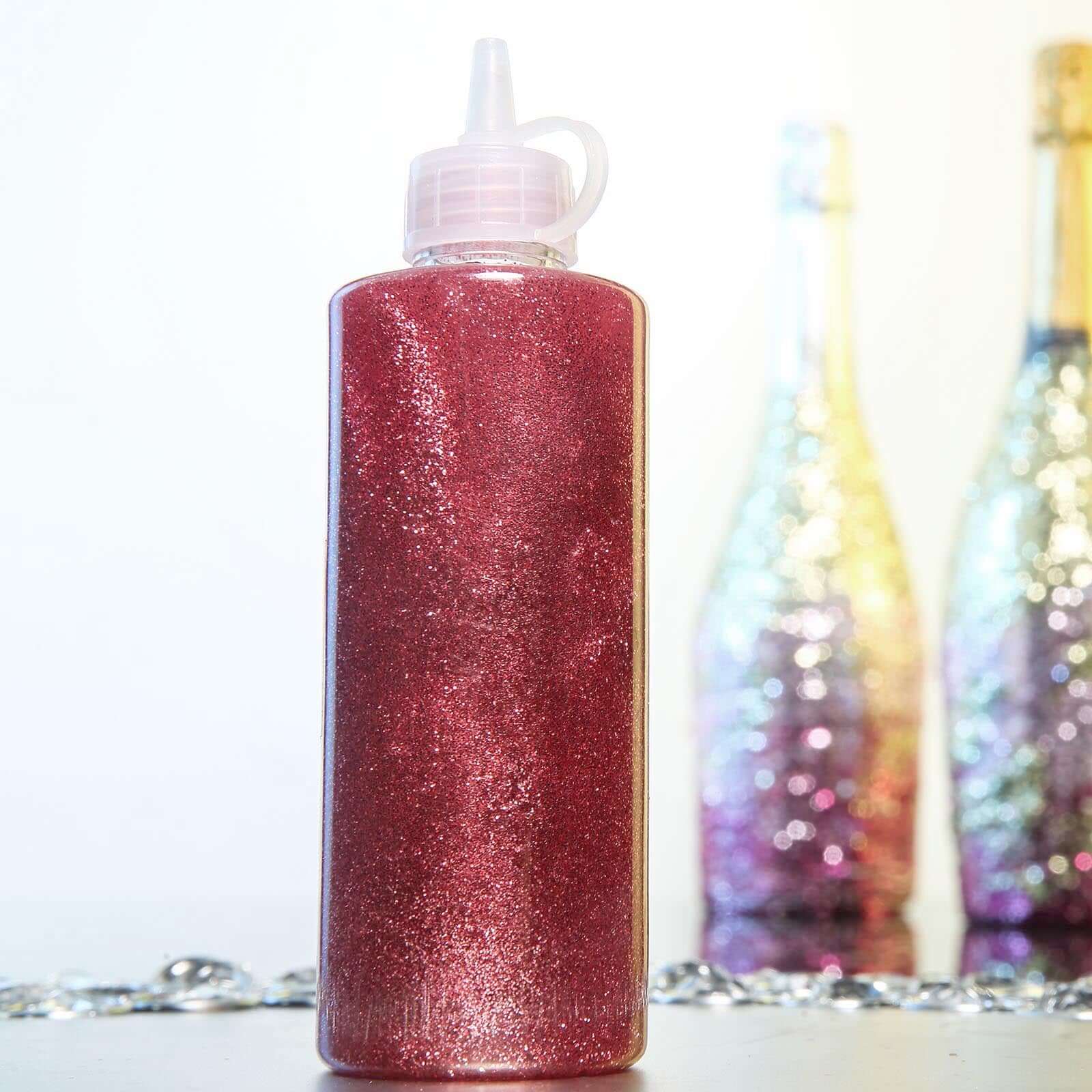 Metallic Glitter Glue Rose Gold - Washable Nontoxic Art Glue for Fun DIY Projects Scrapbooking & Party Decor 4 oz Bottle