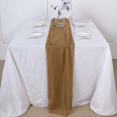 Chiffon 6ft Table Runner Gold - Chic Flowy & Lightweight Table Decor