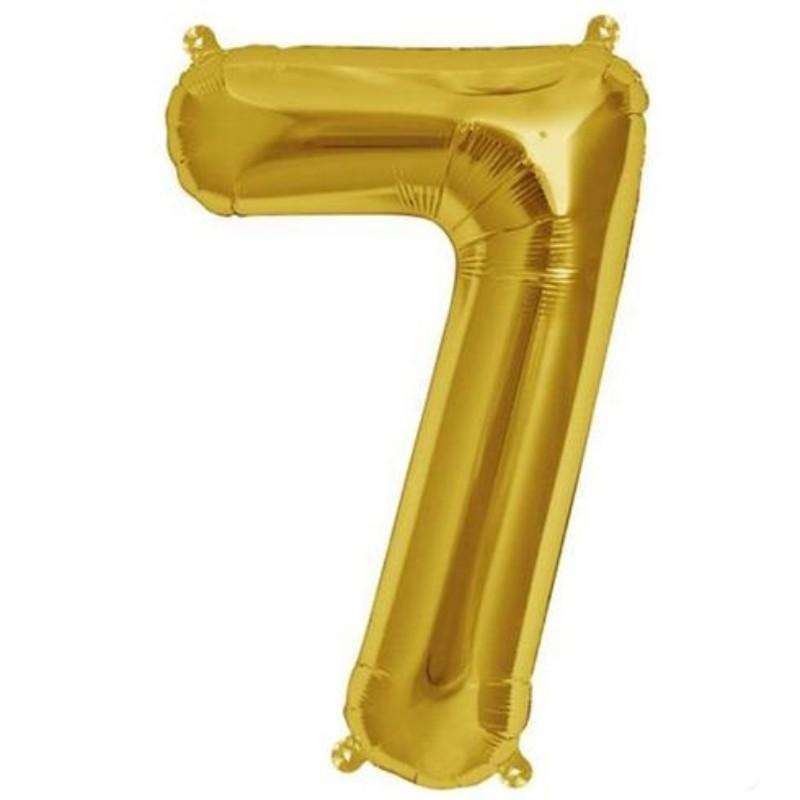 13" Gold Letter & Number Balloons, Shiny Metallic Mylar Foil Alphabet Balloons