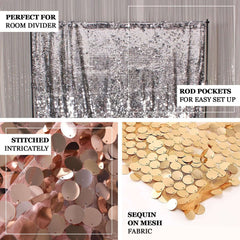 20ftx10ft Gold Big Payette Sequin Event Curtain Drapes, Backdrop Event Panel