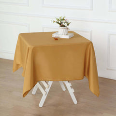 Polyester Square 54"x54" Tablecloth Gold - Wrinkle-Resistant & Durable Table Cover for Events