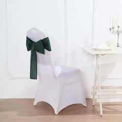 5 Pack Polyester Chair Sashes Hunter Emerald Green 6"x108"