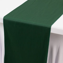 Scuba Polyester 12"x108" Table Runner Hunter Emerald Green - Wrinkle-Free Table Linen