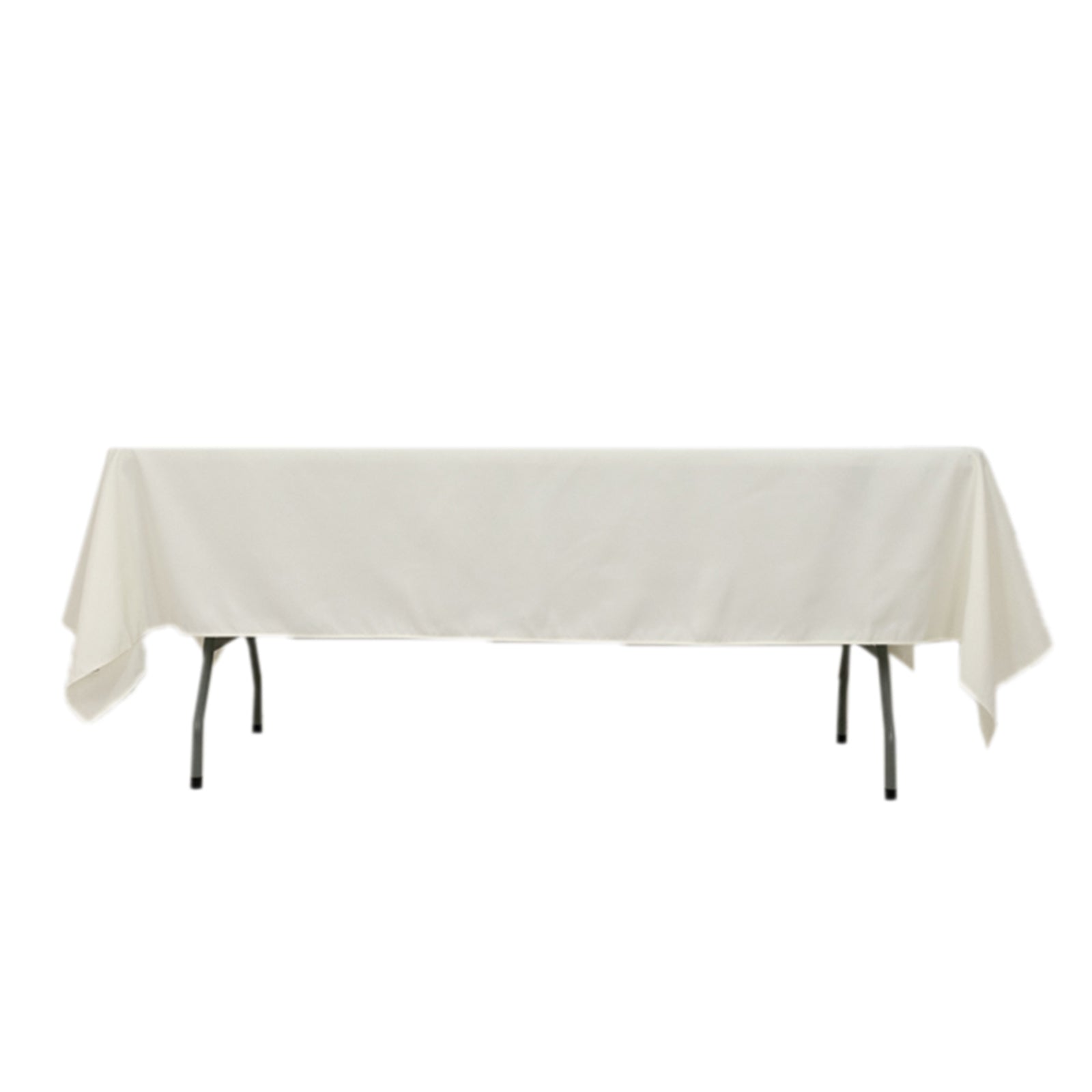 Fire Retardant Premium Polyester 60"x102" Rectangular Tablecloth Ivory - High-Performance Table Cover
