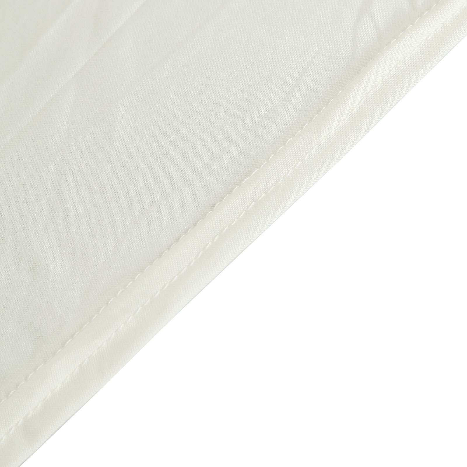 Spandex Rectangle 72"x30" Table Skirt Ivory with Wavy Skirt-Like Effect Table Cover