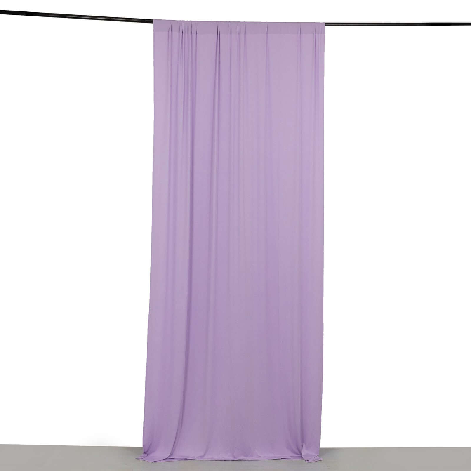 Lavender 4-Way Stretch Spandex Event Curtain Drapes, Wrinkle Free Backdrop Event Panel with Rod Pockets - 5ftx10ft
