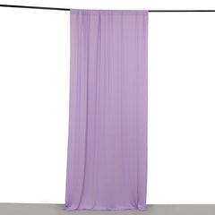 Lavender 4-Way Stretch Spandex Event Curtain Drapes, Wrinkle Free Backdrop Event Panel with Rod Pockets - 5ftx10ft