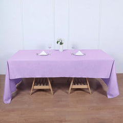 Polyester 60"x126" Rectangle Tablecloth Lavender Lilac - Wrinkle-Resistant Table Cover