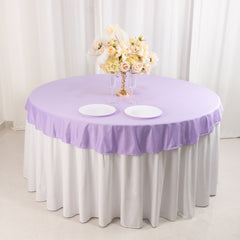 Scuba Round 70" Tablecloth Lavender Lilac - Wrinkle Free & Stain Resistant Table Cover
