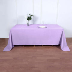 Polyester 90"x132" Rectangle Tablecloth Lavender Lilac - Seamless Wrinkle-Resistant Table Cover