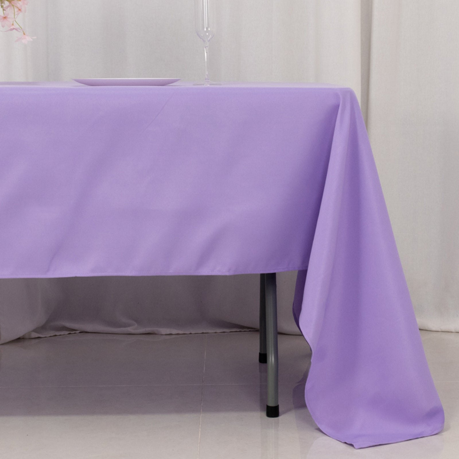 Premium Polyester 60"x126" Rectangle Tablecloth Lavender Lilac - Stain-Resistant 220GSM Finish Table Cover