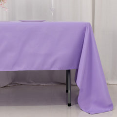 Premium Polyester 60"x126" Rectangle Tablecloth Lavender Lilac - Stain-Resistant 220GSM Finish Table Cover