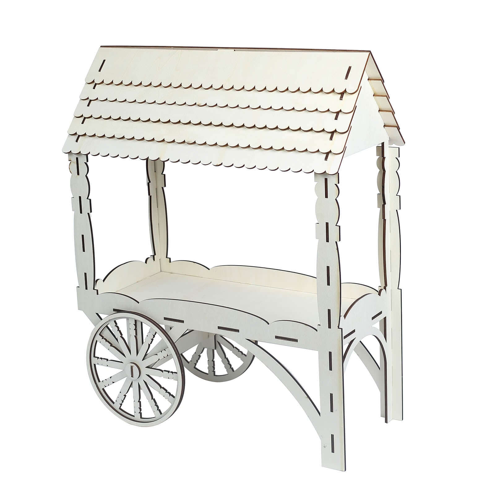 Mini Wooden Dessert Display Candy Cart Sweet Stall Design Natural - Tabletop Cupcake Stand 25"