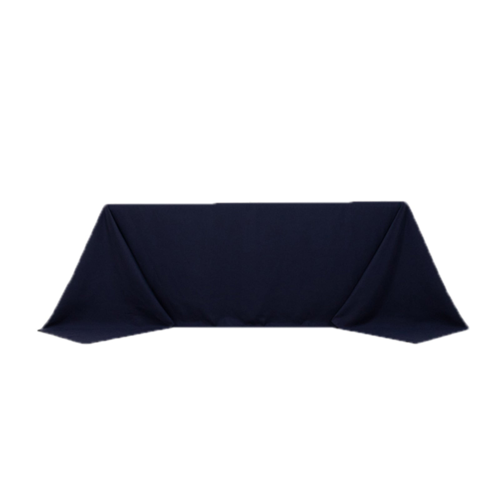 Cotton Blend 90"x132" Rectangle Tablecloth Navy Blue - Seamless Wrinkle-Resistant Table Cover