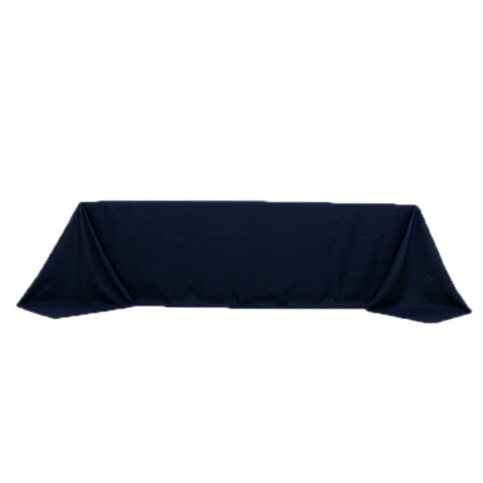 Fire Retardant Premium Polyester 90"x156" Rectangular Tablecloth Navy Blue - High-Performance Seamless Table Cover