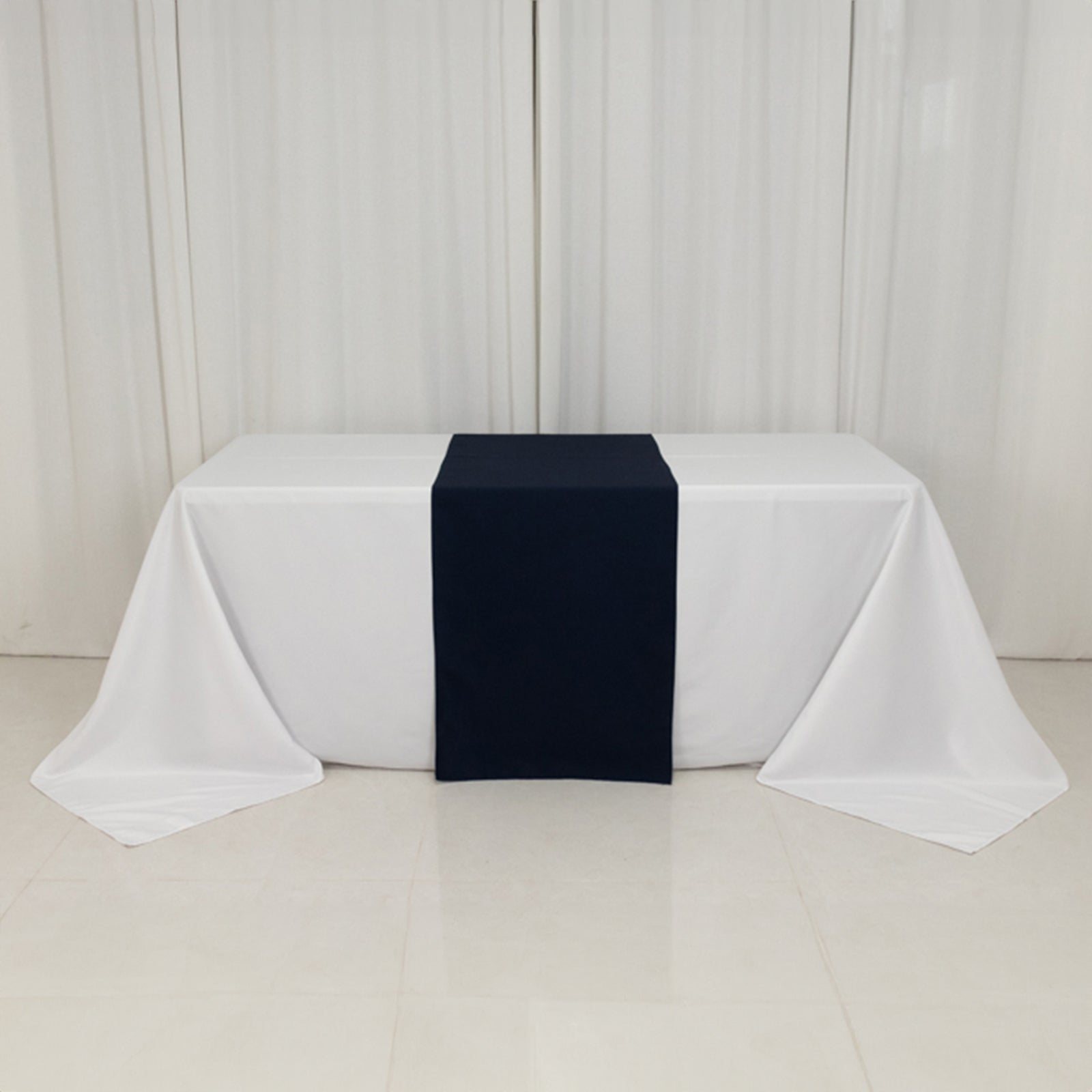 Wide Premium Polyester 24"x72" Table Runner Navy Blue - Sublimation Printable Banner