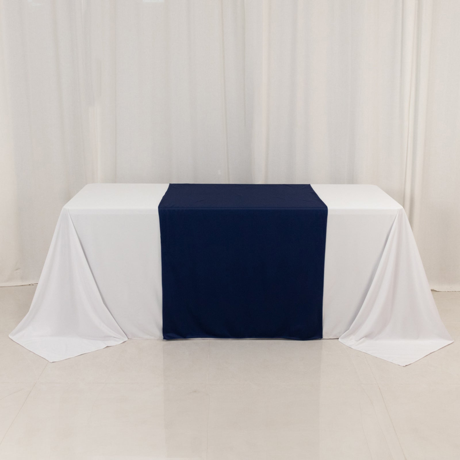 Wide Premium Polyester 36"x72" Table Runner Navy Blue - Sublimation Printable Banner