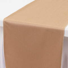 Scuba Polyester 12"x108" Table Runner Nude - Wrinkle-Free Table Linen