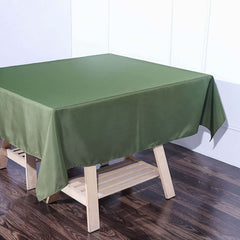 Polyester Square 70"x70" Tablecloth Olive Green - Wrinkle-Resistant & Durable Table Cover
