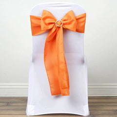 5 Pack Polyester Chair Sashes Orange 6"x108"