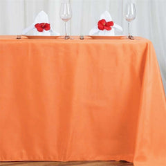 Polyester 72"x120" Rectangle Tablecloth Orange - Durable and Stylish Table Cover