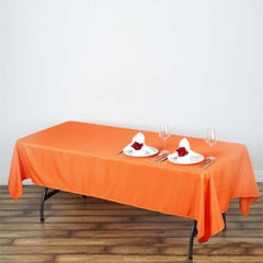 Polyester 60"x102" Rectangle Tablecloth Orange - Durable and Stylish Table Cover