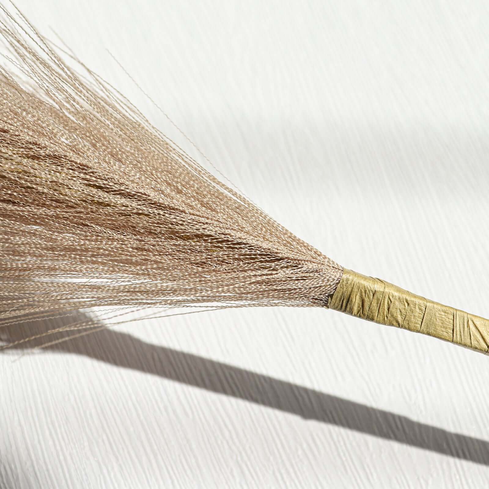 3 Stems Artificial Pampas Grass Decor Taupe - Soft Realistic Faux Ornamental Grass Branches for Rustic Boho Chic Backdrops Floral Styling & Vase Displays 44"