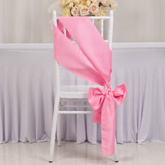 5 Pack Lamour Satin 6"x106" Chair Sashes Pink - Stylish Reusable Decorative Bows
