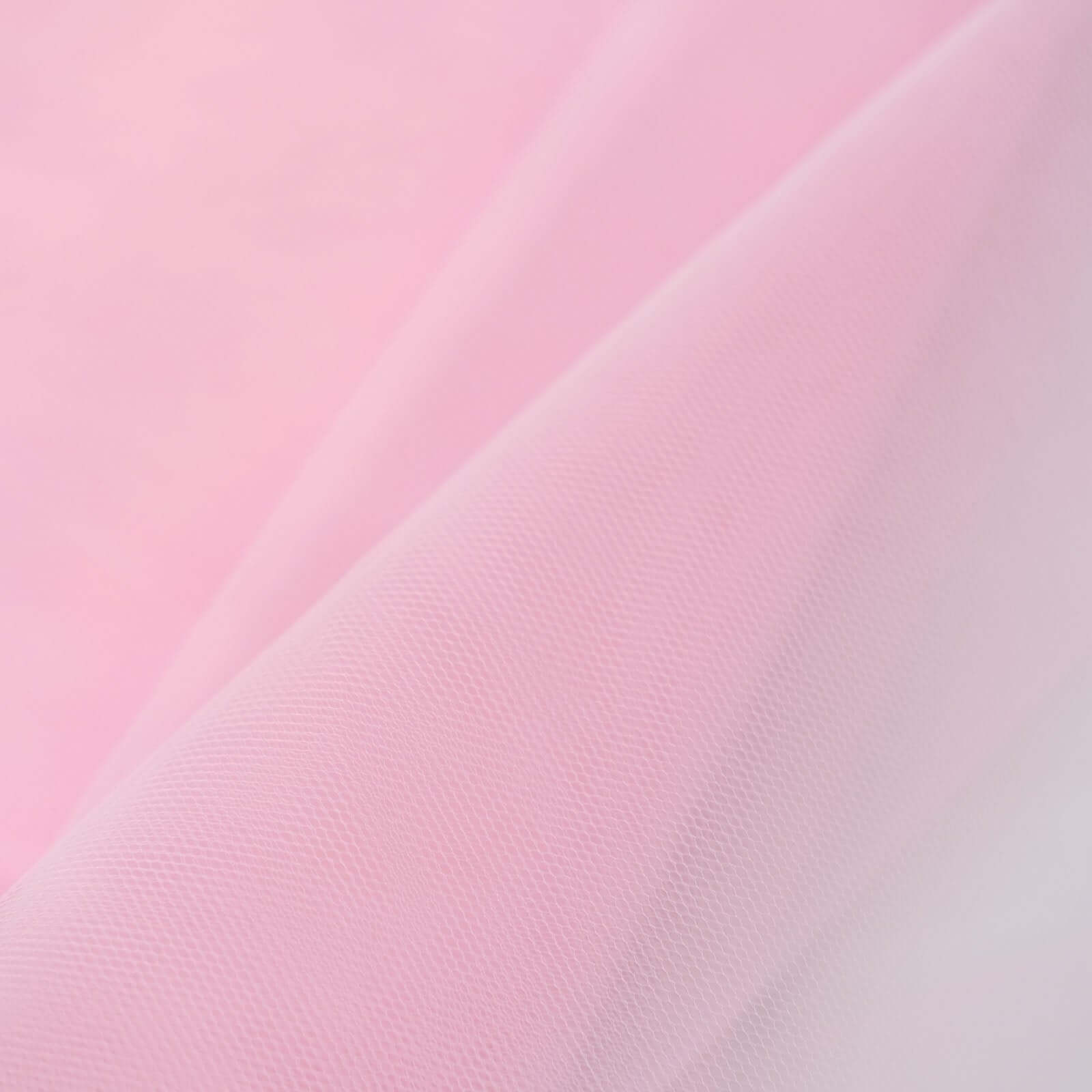 54"x40 Yards Pink Tulle Fabric Bolt, DIY Crafts Sheer Fabric Roll