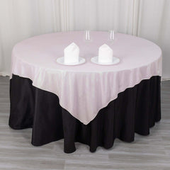 Polyester 72"x72" Table Overlay Square Tablecloth Iridescent - Glitter Sparkle Table Topper