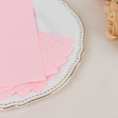 50-Pack Paper Napkins Pink - Soft Disposable 2-Ply Dinner Napkins for Weddings