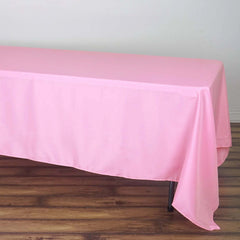 Polyester 72"x120" Rectangle Tablecloth Pink - Durable and Stylish Table Cover