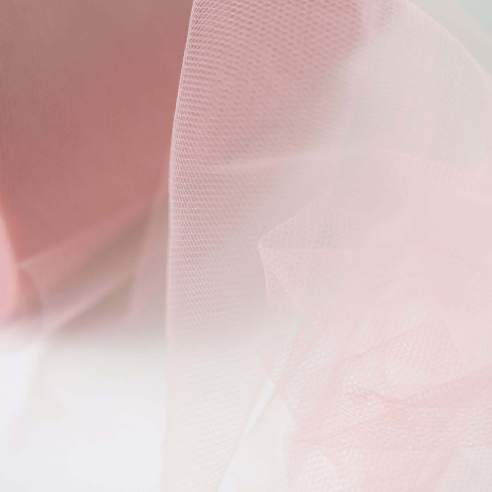 6"x100 Yards Dusty Rose Tulle Fabric Bolt, Sheer Fabric Spool Roll For Crafts