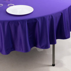 Scuba Round 90" Tablecloth Purple - Wrinkle Free & Stain Resistant Table Cover