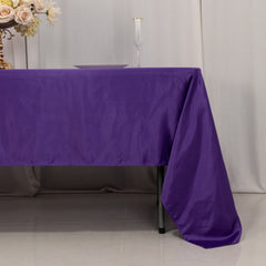 Lamour Satin 60"x126" Rectangle Tablecloth Purple - Soft & Silk-Like Table Cover