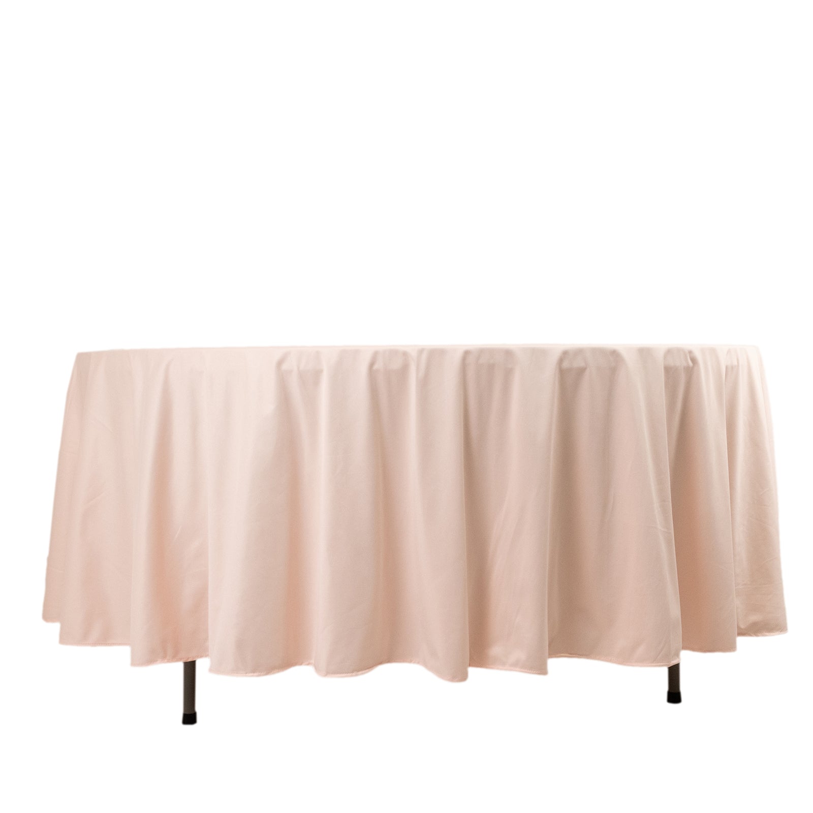 Scuba Round 108" Tablecloth Blush - Wrinkle Free & Stain Resistant Table Cover