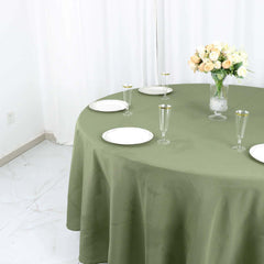 Polyester 108" Round Tablecloth Dusty Sage Green - Wrinkle-Resistant Table Cover
