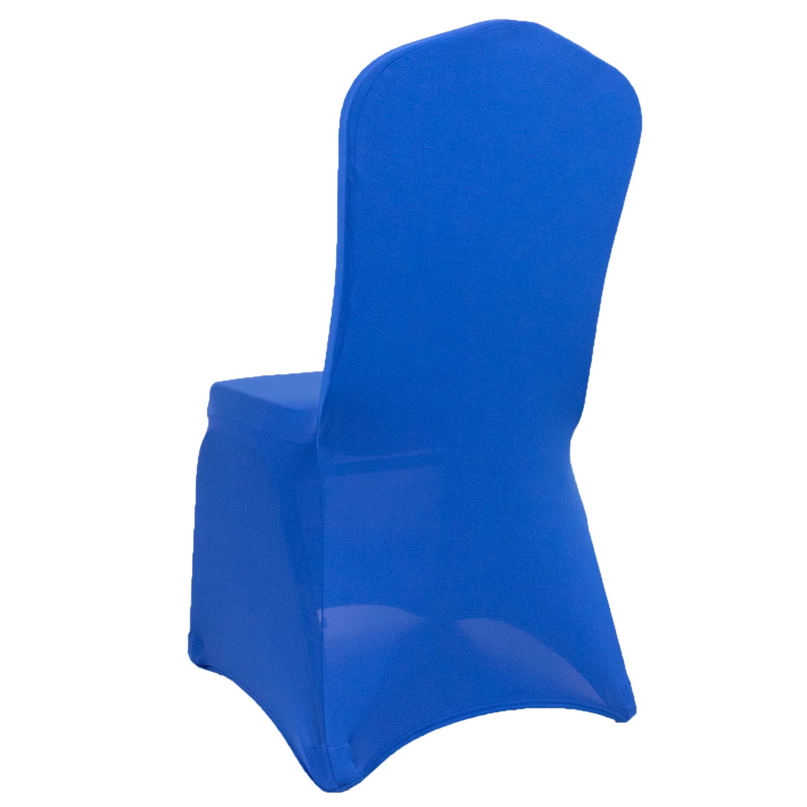 Premium Spandex Chair Cover with Foot Pockets for Banquet Chairs Royal Blue - Stretch 220GSM Fitted Slipcover