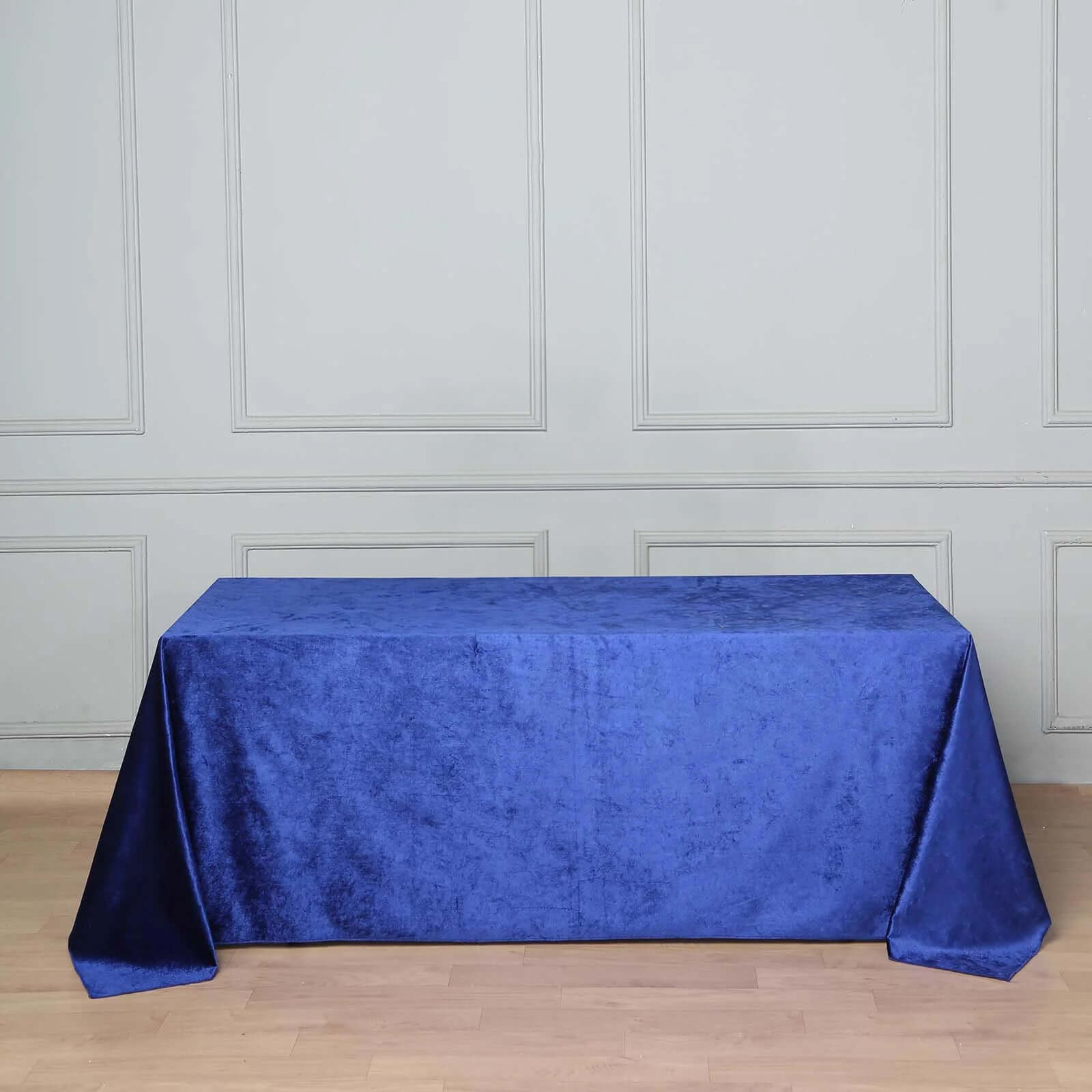 Premium Velvet 90"x132" Rectangle Tablecloth Royal Blue - Reusable Soft & Seamless Table Cover