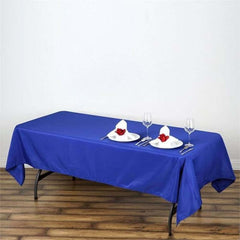 Polyester 60"x102" Rectangle Tablecloth Royal Blue - Durable and Stylish Table Cover