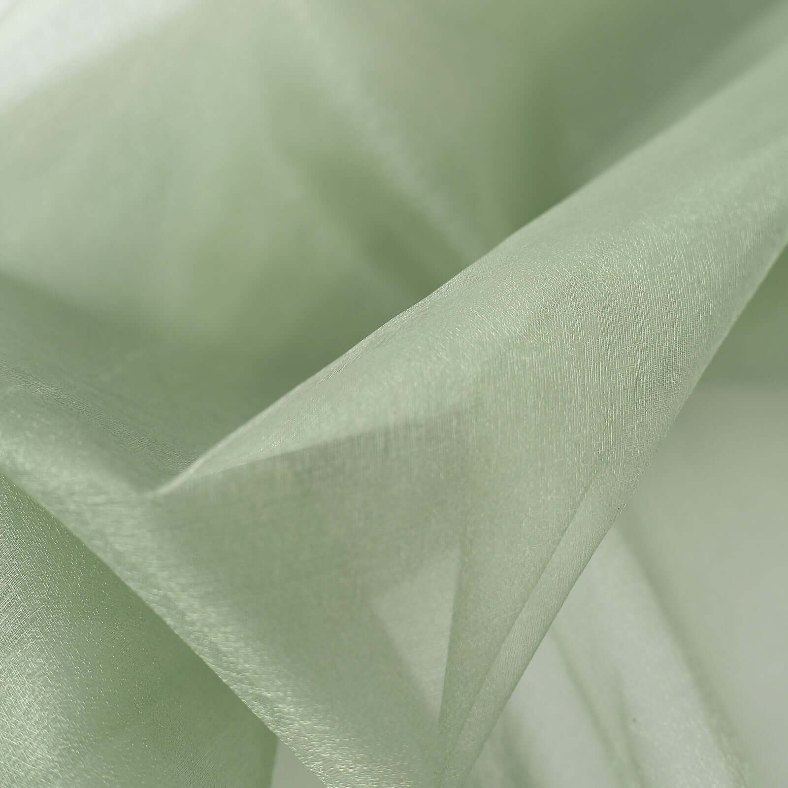 54"x10yd | Sage Green Solid Sheer Chiffon Fabric Bolt, DIY Voile Drapery Fabric