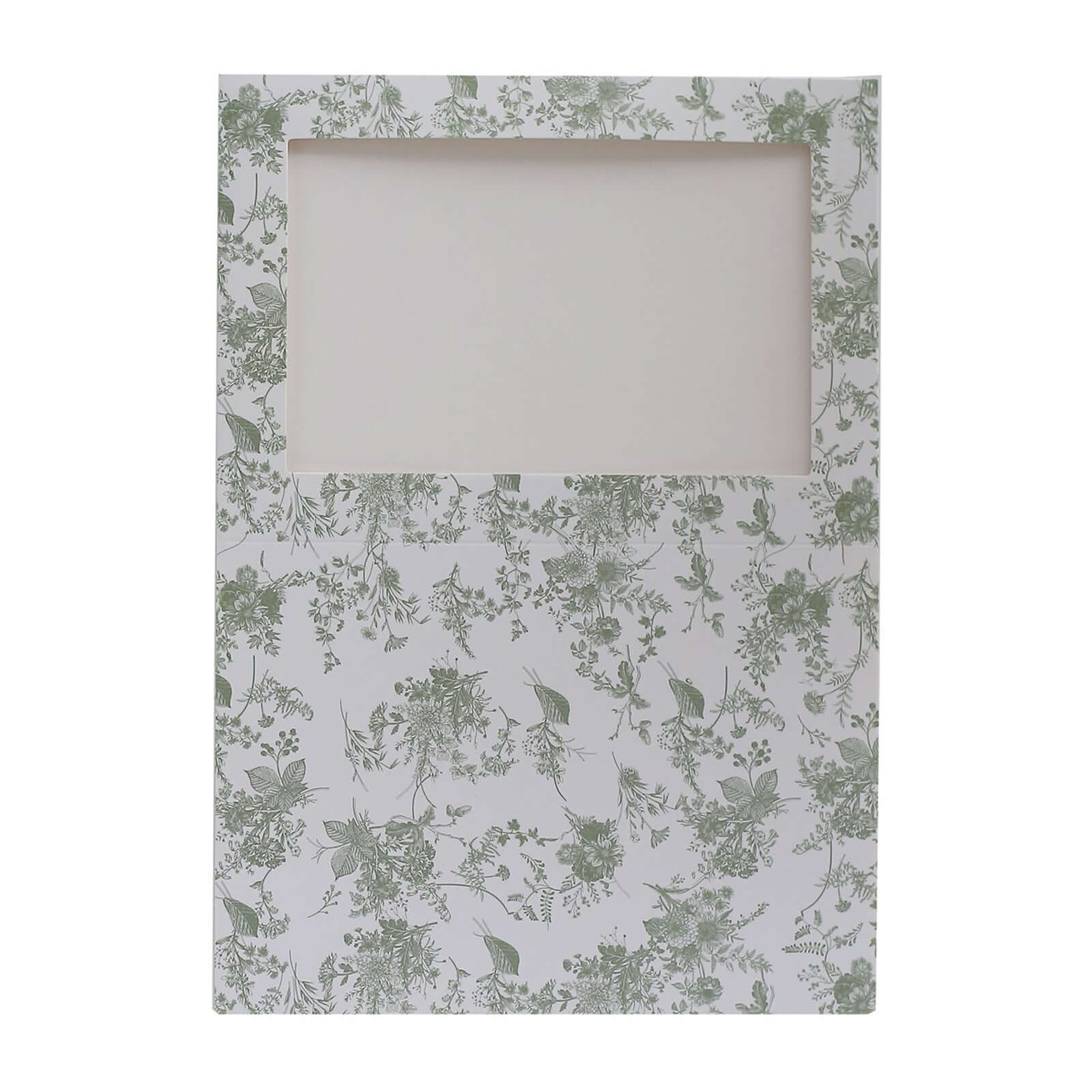 25-Pack Thank You Cards White Sage Green French Toile Design with Envelopes - Picture Insert Invitation Cards for Parties & Milestones 3.5"x5.5"