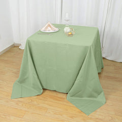 Polyester Square 90"x90" Tablecloth Sage Green - Wrinkle-Resistant & Durable Table Cover