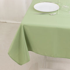 Premium Polyester 54"x54" Table Overlay Square Tablecloth Sage Green - Stain and Wrinkle-Resistant 220GSM Table Topper