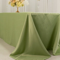 Lamour Satin 90"x156" Rectangle Tablecloth Sage Green - Luxurious, Soft Seamless Table Cover