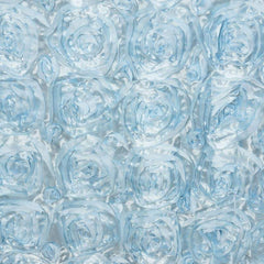 Rosette Satin 14"x108" Table Runner Light Blue - Grandiose Design