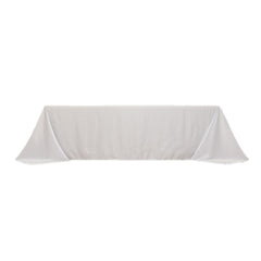 Lamour Satin 90"x156" Rectangle Tablecloth White - Luxurious, Soft Seamless Table Cover for Stylish Settings