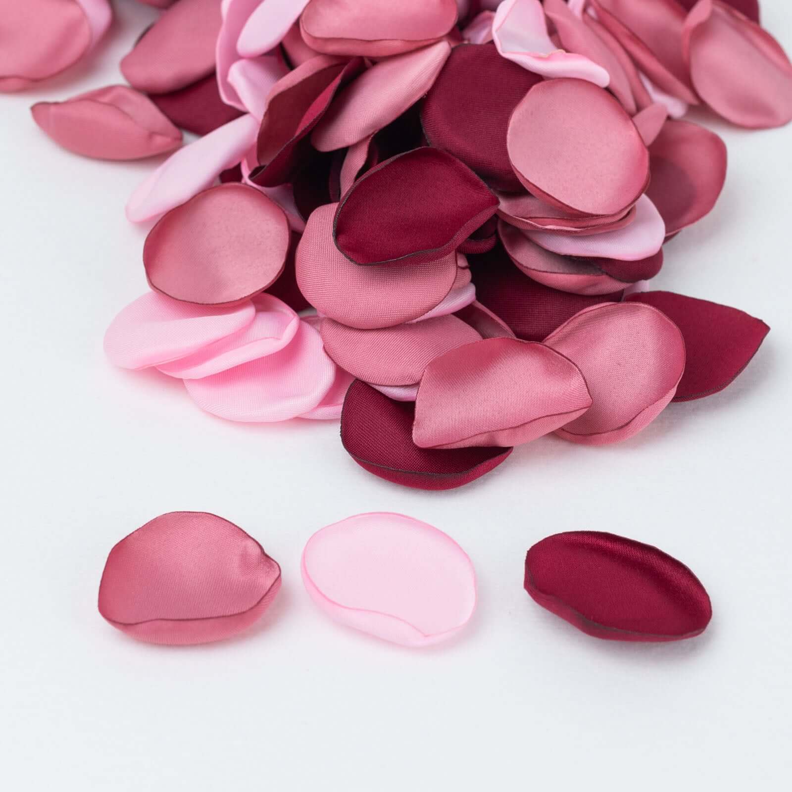400-Pack Rose Petals Life-Like Flower Confetti Dusty Rose Mix Matte Silk Round - Decorative Event Table Scatters 2"
